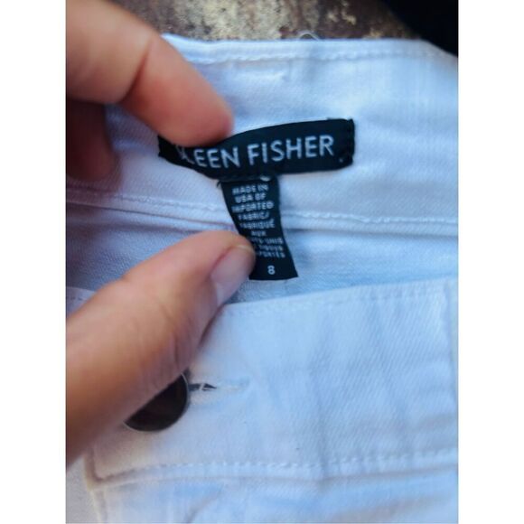 Eileen Fisher pants color white stretch denim new without tag in excellent condi - Picture 4 of 10